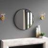 Round 18-inch Wall Mirror in Black - Living Room Bedroom Accent Bathroom Mirror