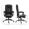 Black 7 Mode Vibrating High Back Executive Massage Adjustable Office Chair