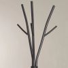 74-inch Freestanding Black Metal Coat Rack Entryway Hall Tree Umbrella Stand