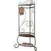 Corner Metal Hall Tree Entryway Coat Rack Upholstered Storage Bench Shoe Rack