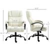 Cream White Big/Tall Adjustable Height Office Chair - 500 lbs. Weight Capacity