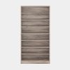 8-Shelf Shoe Rack Storage Cabinet in Grey Wood Finish - Holds Up To 45 Pairs