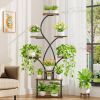 62-inch Tall Tree Shaped Indoor Plant Stand with Grow Lights
