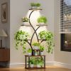 62-inch Tall Tree Shaped Indoor Plant Stand with Grow Lights
