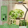 62-inch Tall Tree Shaped Indoor Plant Stand with Grow Lights