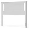 Full size Farmhouse Solid Wood Slatted Headboard in White Finish