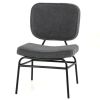Modern Grey Upholstered Ergonomic Padded Accent Chair