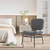 Modern Grey Upholstered Ergonomic Padded Accent Chair
