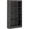 Modern Four Shelf Bookcase in Grey Oak Wood Finish