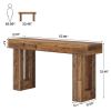 Modern Farmhouse 63-inch Entryway Console Sofa Table in Distressed Wood Finish