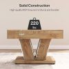 Modern Farmhouse Style Square Coffee Table in Natural Wood Finish