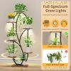Modern 54-inch Tall Indoor Plant Stand Display Shelf with Grow Lights