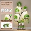 Modern 49-inch Tall Indoor Plant Stand Display Shelf with Grow Lights