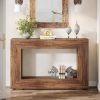 Modern Farmhouse 47-inch Long Entryway Console Table in Rustic Brown Wood Finish