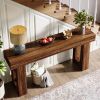 Modern Farmhouse 63-inch Long Narrow Console Sofa Table in Brown Wood Finish
