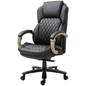 Brown Big and Tall Diamond Stitching Executive Adjustable Height Office Chair