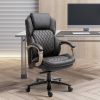 Brown Big and Tall Diamond Stitching Executive Adjustable Height Office Chair