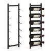 Simple Black Metal Wall Mounted 6-Bottle Wine Rack