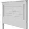 Twin Size Farmhouse Solid Wood Slatted Headboard in White Finish