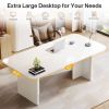 Modern Extra Large Executive Home Office Computer Desk in White