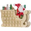 HOMCOM Wooden Christmas Advent Calendar with 24 Countdown Drawers, Reusable Holiday Decor Xmas Gift for Kids Adults, Natural