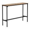 VEVOR Bar Table, Sturdy Metal Frame High Top Pub Table, Narrow Long Kitchen Dining, Cocktail Counter Bar Height Desk, Easy to Assemble, 55x15x39 in