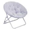 Mainstays Saucer Chair For Kids And Teens Iris Plush Foldable Comfortable Seating