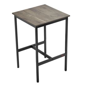 VEVOR Bar Table, Sturdy Metal Frame High Top Pub Table, Small Kitchen Dining, Cocktail Coffee Counter Bar Height Desk, Easy to Assemble, 24x24x36 in