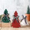 Christmas Decor 3 Pieces Wood Table Rustic Christmas Tree Farmhouse Wooden Xmas Centerpiece for Small Table Xmas Trees Red Green Tiered Tray Party Dec