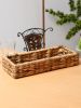 SEA GRASS Rectangle Basket | Grass Fiber Basket | Decorative Tabletop Tray | Dinning table Bread basket