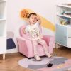 Qaba Kids Sofa Toddler Tufted Upholstered Sofa Chair Princess Couch with Diamond Decoration -AS