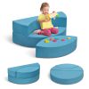 Modular Kids Play Couch, Toddler Furniture Lounger Sofa ,Blue