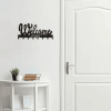 CIFbuy™ Black Metal Wall-Mounted Key Holder 1-piece Elegant "WELCOME" Design with 8 Hooks Auxiliary Hook Ideal for Stylish Key Organization Entryway L