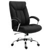 High Back Swivel Home Office Chair Task Ergonomic Linen Fabric Computer Chair, with Arm, Adjustable Height, Black