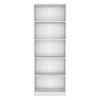Home 4 Shelves Bookcase with Multi-Tiered Storage -White -Office