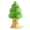 5-Tier Green Tree-Shaped Kids Bookshelf (3+ Years) - 19"x19"x52" Corner Design (Space-Saving), Stores Books/Toys/Decor
