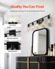 VEVOR 5-Light Bathroom Vanity Lights, 37.1-Inch, Modern Light Fixtures Above Mirror with Clear Glass Shade, 60W, Wall Lighting for Living Room