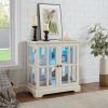 LED Curio Display Cabinet,Antique Display Cabinet with Adjustable Shelves