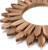 Wall Mirror Decorative 12 inch Rustic Wood Mirror Sunburst Boho Mirror for Entryway Bedroom Living Room Bathroom House Warming Gifts New Home Essentia