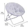 Mainstays Saucer Chair For Kids And Teens Iris Plush Foldable Comfortable Seating