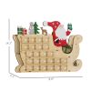 HOMCOM Wooden Christmas Advent Calendar with 24 Countdown Drawers, Reusable Holiday Decor Xmas Gift for Kids Adults, Natural