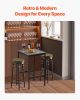 VEVOR Bar Table, Sturdy Metal Frame High Top Pub Table, Small Kitchen Dining, Cocktail Coffee Counter Bar Height Desk, Easy to Assemble, 24x24x36 in