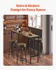 VEVOR Bar Table, Sturdy Metal Frame High Top Pub Table, Narrow Long Kitchen Dining, Cocktail Counter Bar Height Desk, Easy to Assemble, 55x15x39 in