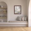 1Pc Wall Mount Mirror 11.8x15.7Inch Wood-Like Frame Rectangle Modern Hanging Mirror for Bathroom Bedroom Living Room