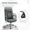 High Back Swivel Home Office Chair Task Ergonomic Linen Fabric Computer Chair, with Arm, Adjustable Height, Grey