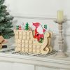 HOMCOM Wooden Christmas Advent Calendar with 24 Countdown Drawers, Reusable Holiday Decor Xmas Gift for Kids Adults, Natural