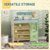 Toy Storage Organizer with 9 Non-Woven Fabric Boxes, Storage Cabinet & Shelves, for Kids Room, Nursery, Playroom, White