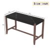 Counter Height Table, 47.5 Inch Faux Marble Finish Bar Dining Table, Modern Bar Tall Dining Table for Home Kitchen, Living Room, Balcony, Office