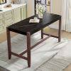 Counter Height Table, 47.5 Inch Faux Marble Finish Bar Dining Table, Modern Bar Tall Dining Table for Home Kitchen, Living Room, Balcony, Office