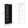 Kenyon 2 Piece Home Bookcase set, 42" Wide with 10 Shelves, Living Room Set Black